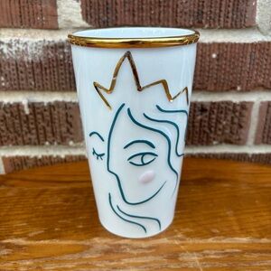 Starbucks 2017 Anniversary Collection Siren Mermaid Crown White Tumbler mug cup
